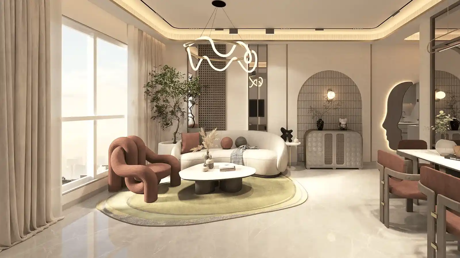 Spacious living room interior at Emperia Dombivli Dombivli East