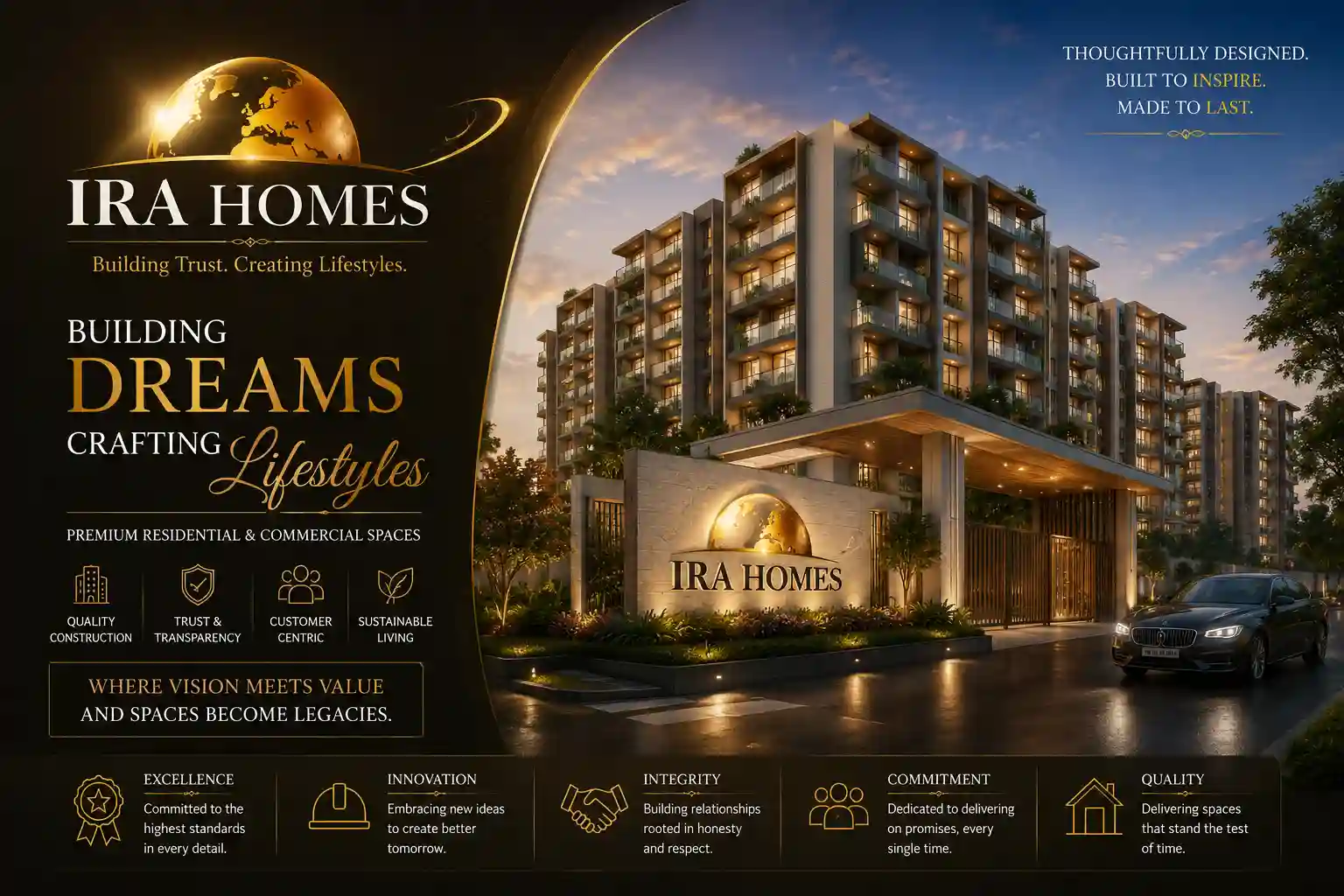 Ira Homes official logo for Dombivli residential projects