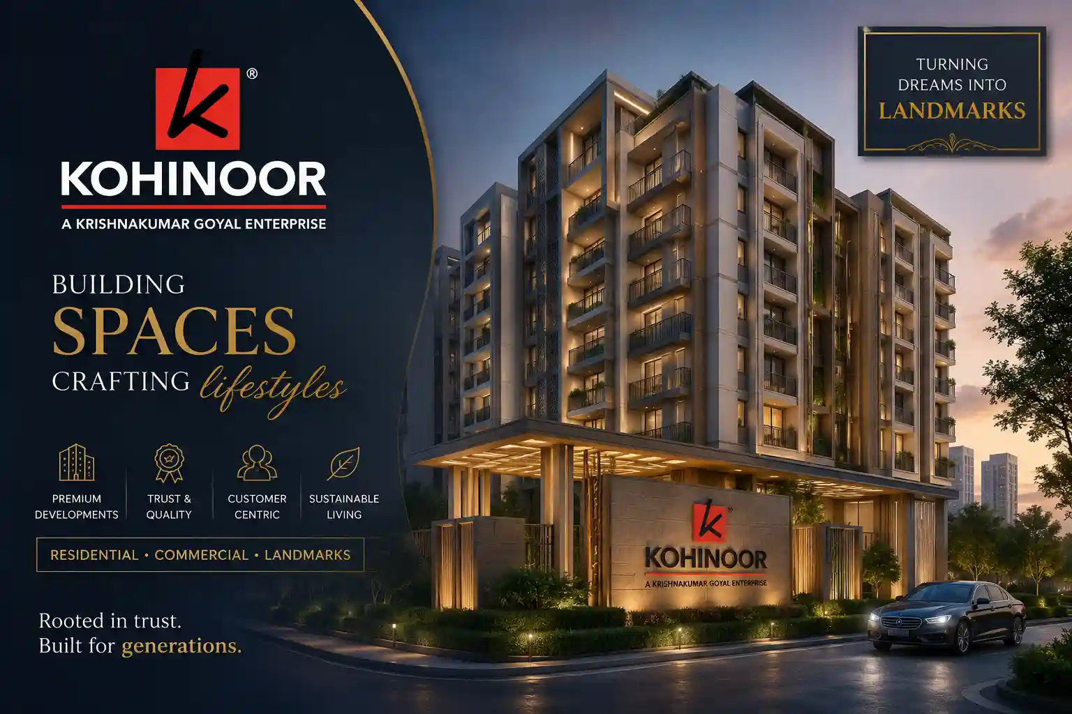 Kohinoor Group official logo for Dombivli residential projects