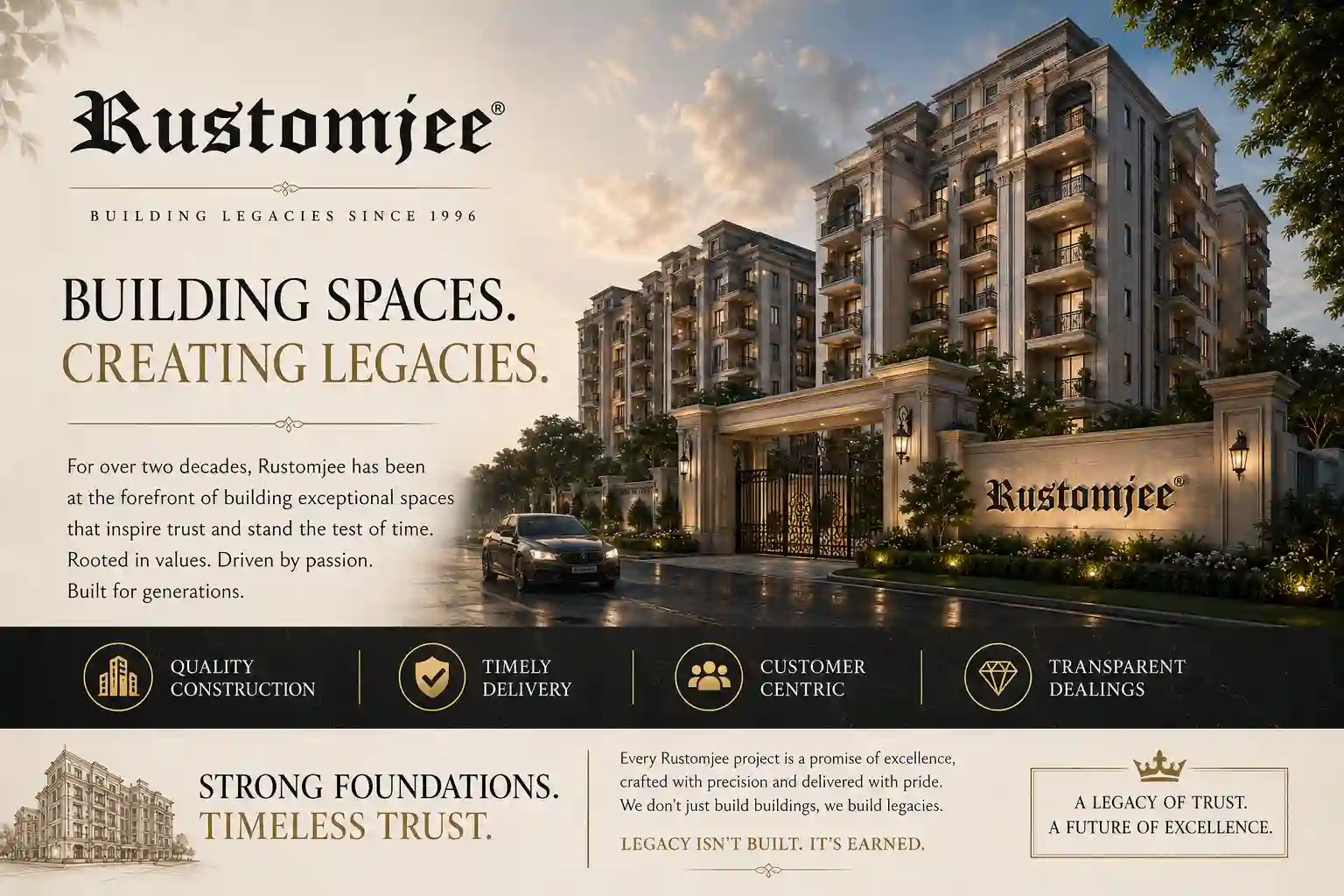 Rustomjee Group official logo for Dombivli residential projects