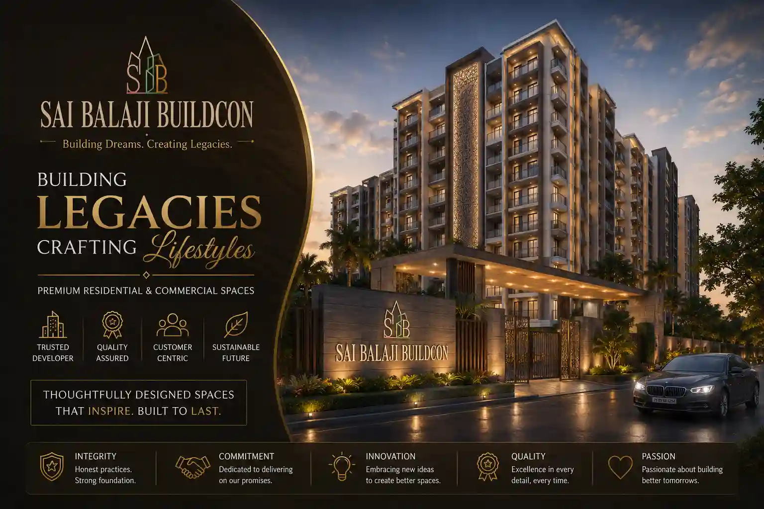 Sai Balaji Buildcon official logo for Dombivli residential projects